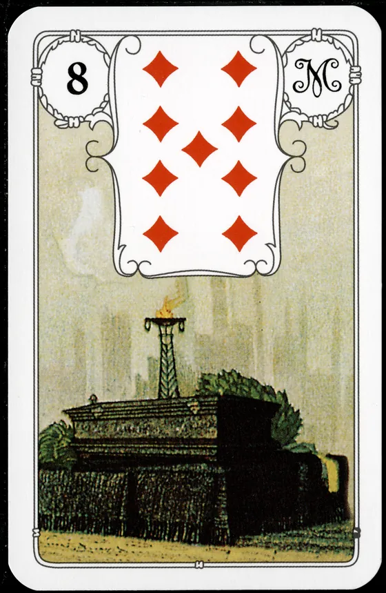 Carta 8 — O Caixão (Petit Lenormand clássico)