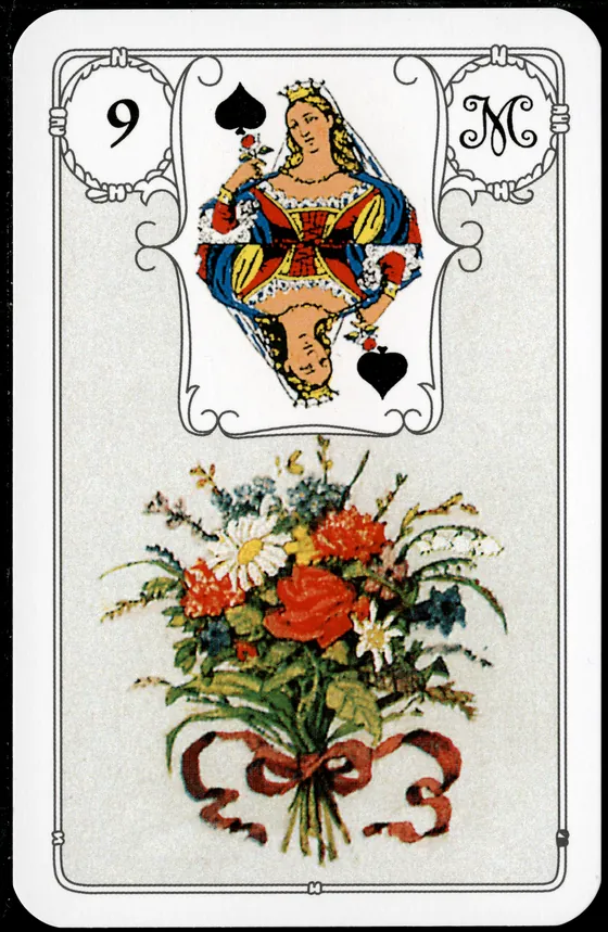 Carta 9 — O Buquê (Petit Lenormand clássico)