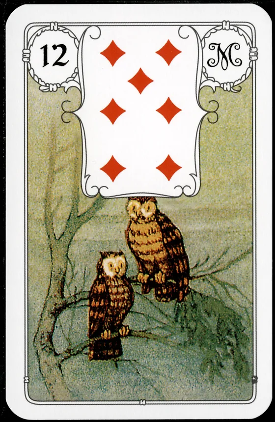 Carta 12 — Os Pássaros (Petit Lenormand clássico)
