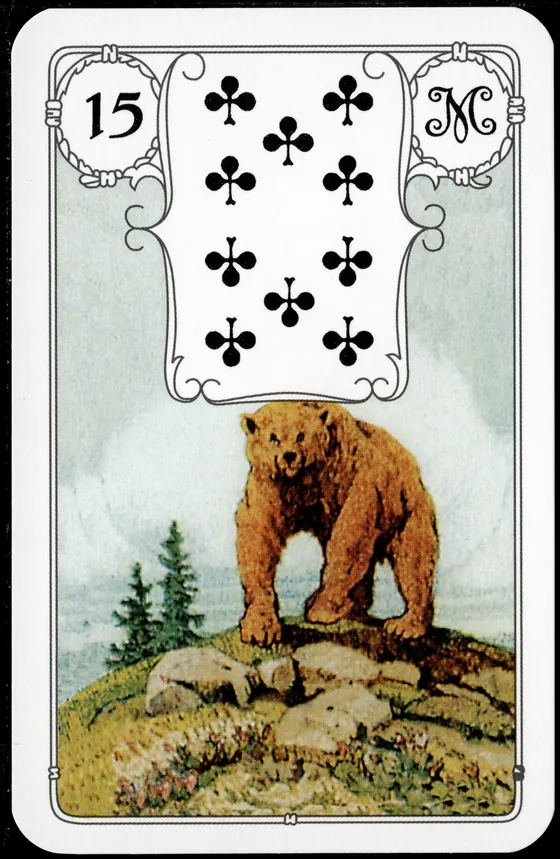 Carta 15 — O Urso (Petit Lenormand clássico)