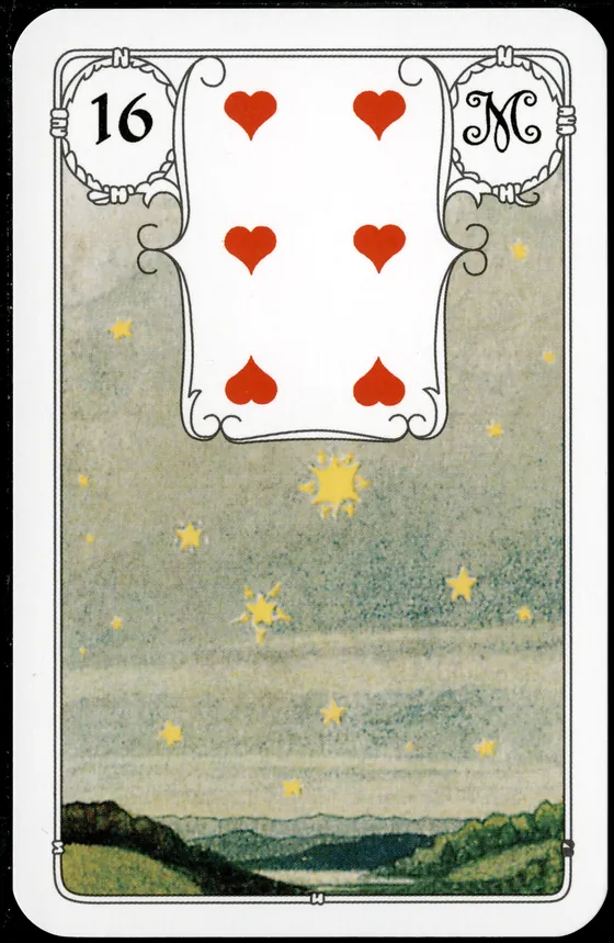 Carta 16 — A Estrela (Petit Lenormand clássico)