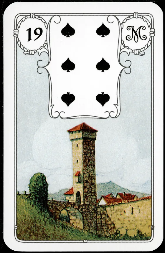 Carta 19 — A Torre (Petit Lenormand clássico)