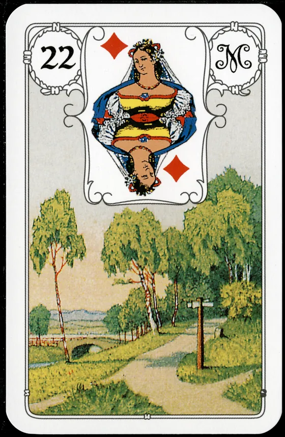 Carta 22 — Os Caminhos (Petit Lenormand clássico)