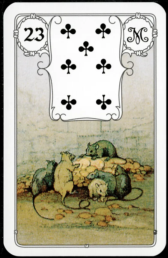 Carta 23 — Os Ratos (Petit Lenormand clássico)