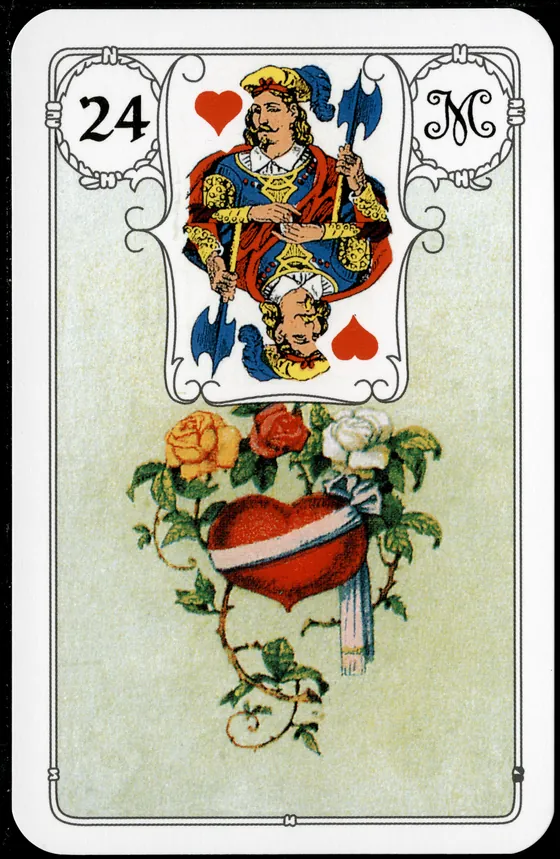 Carta 24 — O Coração (Petit Lenormand clássico)