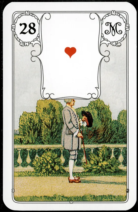 Carta 28 — O Homem (Petit Lenormand clássico)