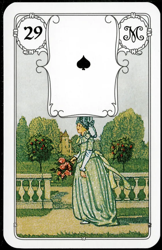 Carta 29 — A Mulher (Petit Lenormand clássico)