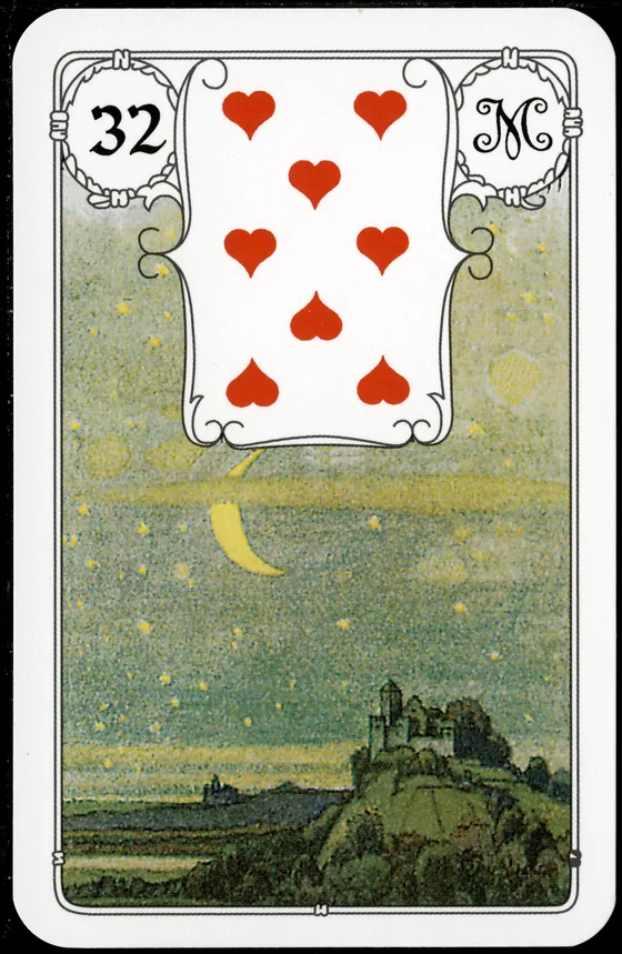 Carta 32 — A Lua (Petit Lenormand clássico)