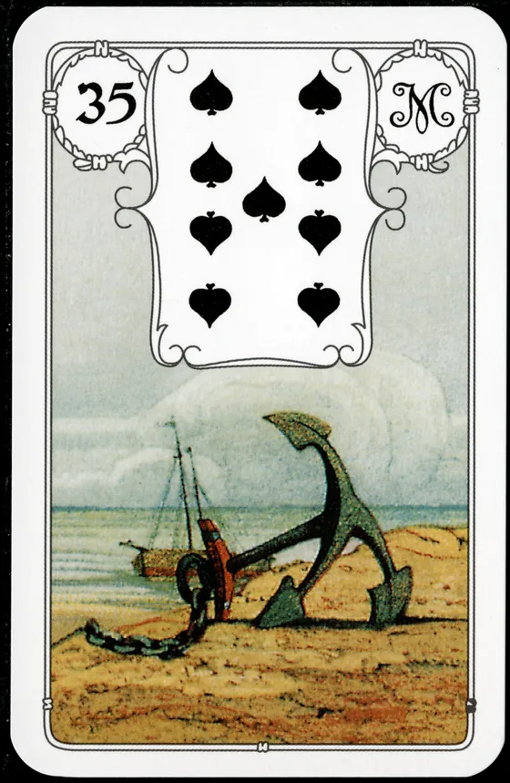 Carta 35 — A Âncora (Petit Lenormand clássico)