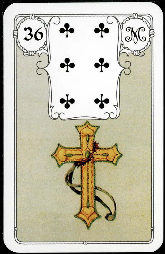 Carta 36 — A Cruz (Petit Lenormand clássico)